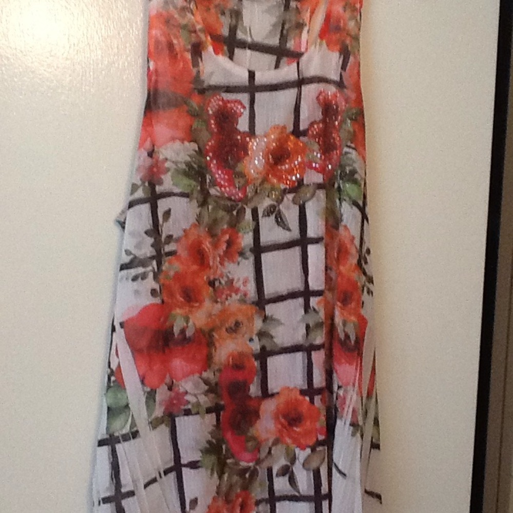 Dressy sequined  Cami-tank tunic top plus size 3X